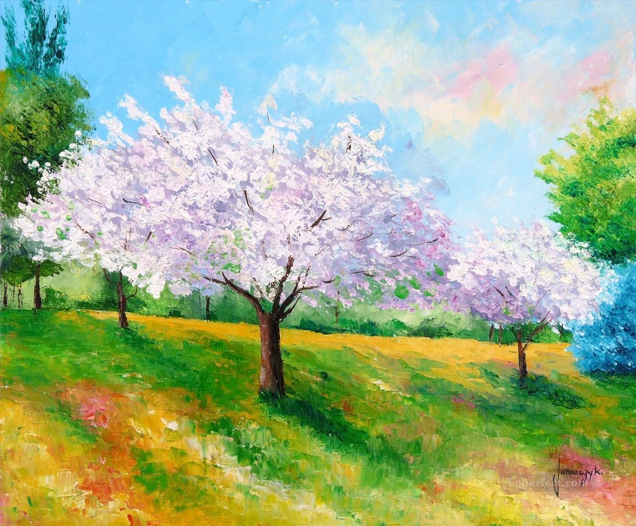 Spring garden Oil Paintings